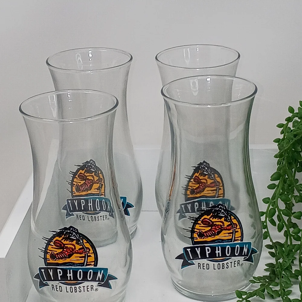 Red Lobster Set Of 4 Drinking Glasses